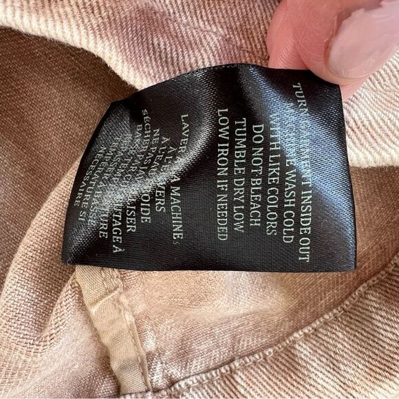 Blank NYC NWT Garment Dye Acid Wash Twill Shirt Jacket in Stoned Size Medium - Picture 11 of 13